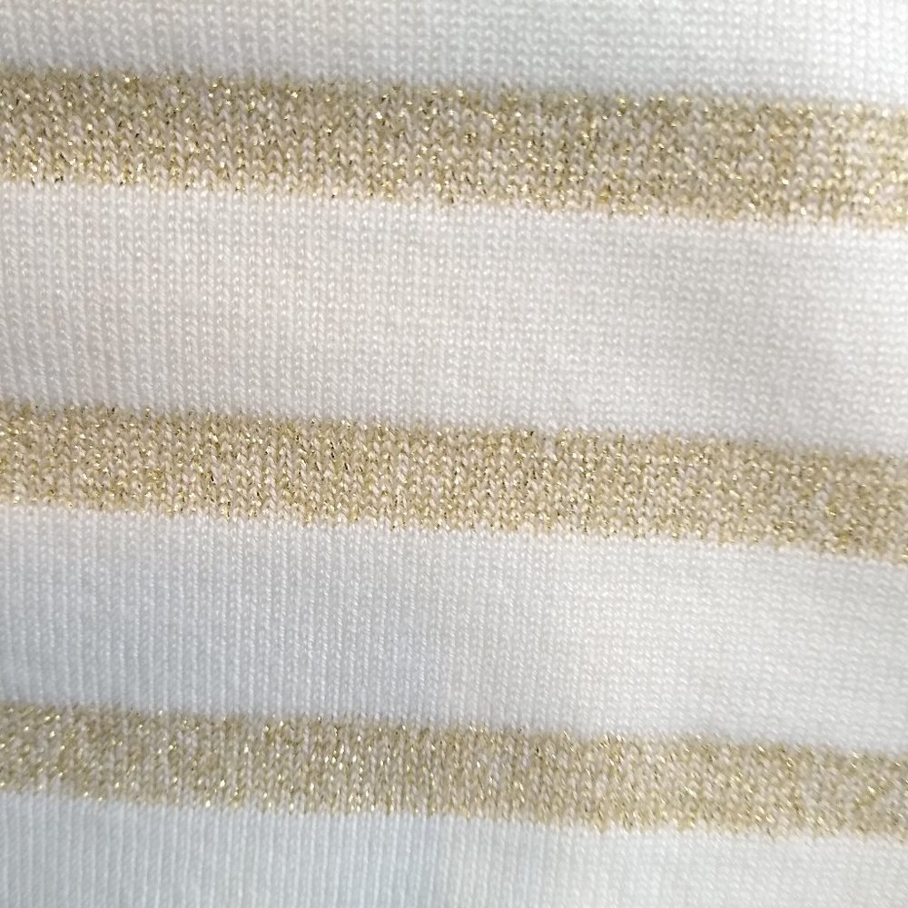 Premise Women Gold Striped Turtleneck Tank Size S - Picture 6 of 7